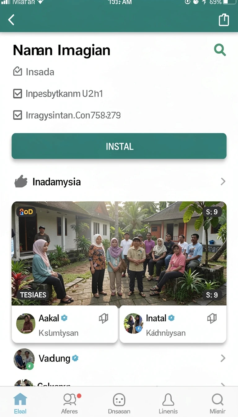 v87 - Antarmuka permainan dengan opsi kustomisasi karakter.